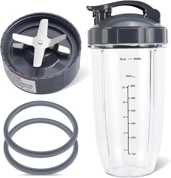 Lame De Rechange Pour NutriBullet 600 Et 900W - Acier Inoxydable, Avec 2 Joints Silicone - Remplacement Facile Pour Blender/mixeur