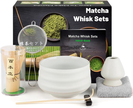Tokyo Design studio - Matcha giftset Kanegin - grijs/blauw - 4-delig