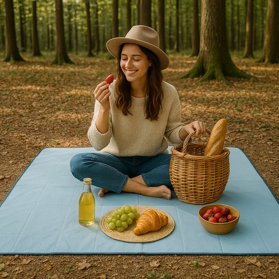 Picnic Blanket Fleece Dikke Extra Grote Camping Mat Waterdicht Zandbestendig Strand Deken Outdoor Etnische Thermo Geïsoleerd Draagbaar Opvouwbaar Tapijt voor Wandelen Reizen Tuin 200 X 200 Cm