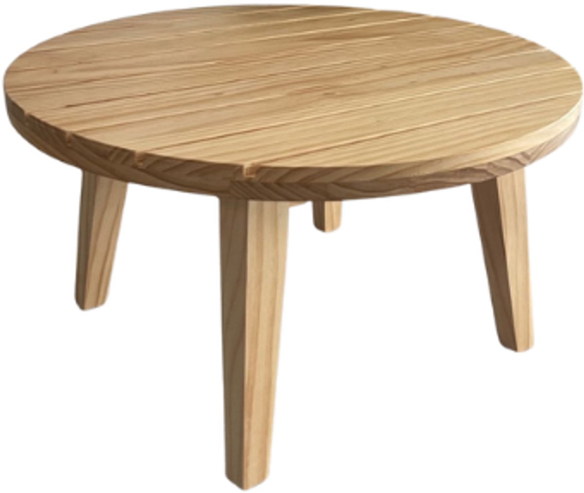 Bijzettafel voor buiten - salontafel - tuintafel - hout - massief grenen - rond - Ø 60cm - voor binnen
