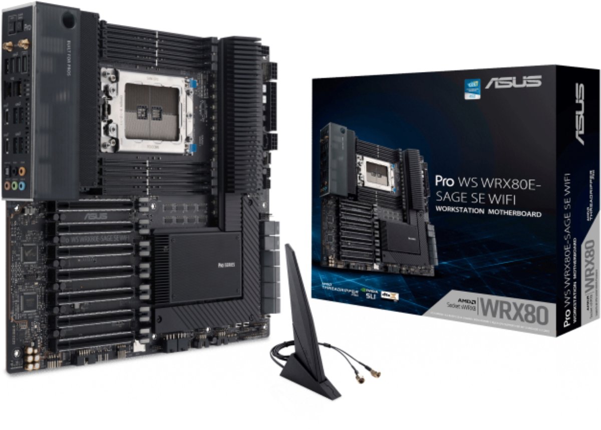 ASUS WRX80E-SAGE SE WIFI AMD WRX80 Socket SP3 Verlengd ATX