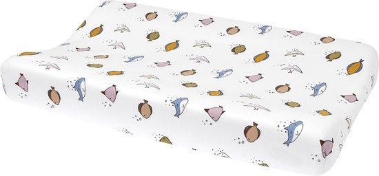 Meyco Baby Sea aankleedkussenhoes - multicolour - 85x75cm — afbeelding 4