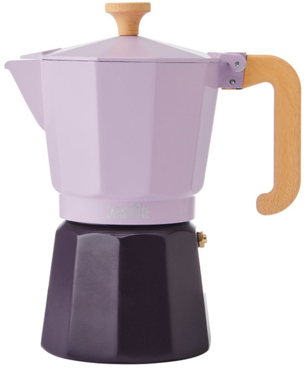 La Cafetière Venice aluminium espressomaker voor 6 kopjes - paars tweekleurig