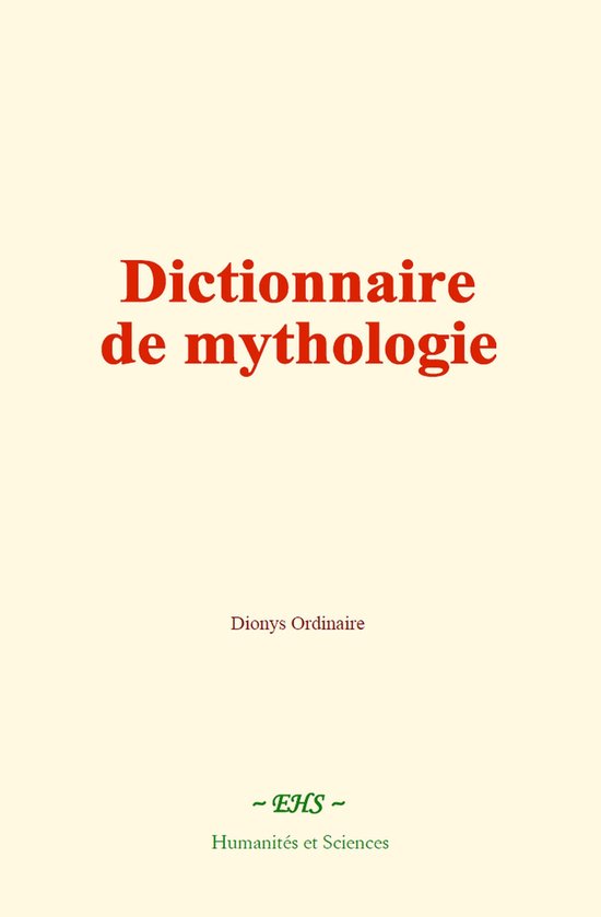 Dictionnaire de mythologie - cover