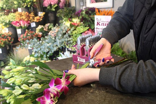 Kleintje Knip Bloemenschaar - Geschikt voor Bloemen en Takken - Snoeischaar Tuinieren en Onderhoud - Tuinschaar Heggenschaar - Soft Grip - Roestvrij - Takkenschaar - Bloemschikken van Kleintje Knip — afbeelding 2