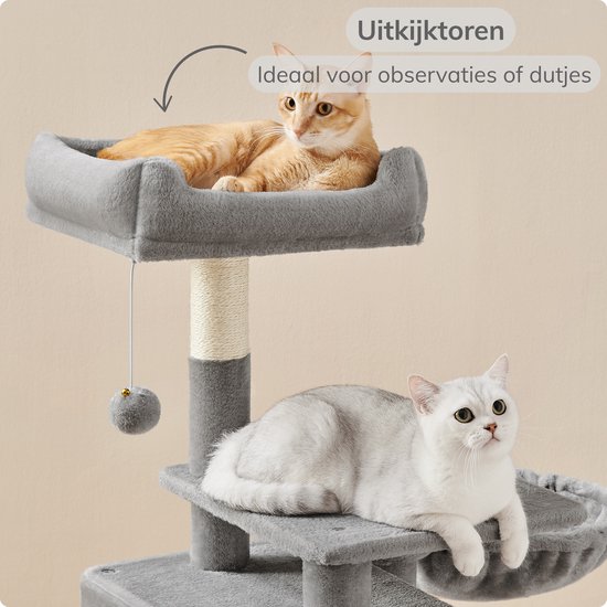 Grattoir pour chats de grande taille - Grattoir à plusieurs niveaux - 110 cm de haut