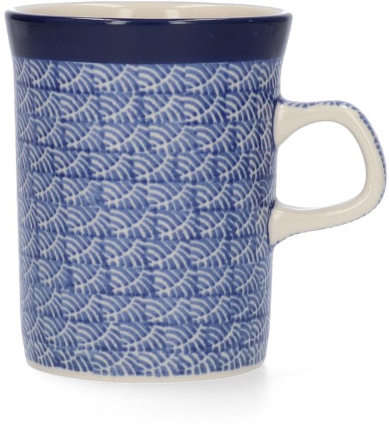 Bunzlau Castle | Rechte Mok 250 ml - Waves | Handgemaakt