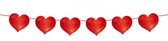 3x Pendulum coeurs rouges 6 mètres valentin et décoration de mariage