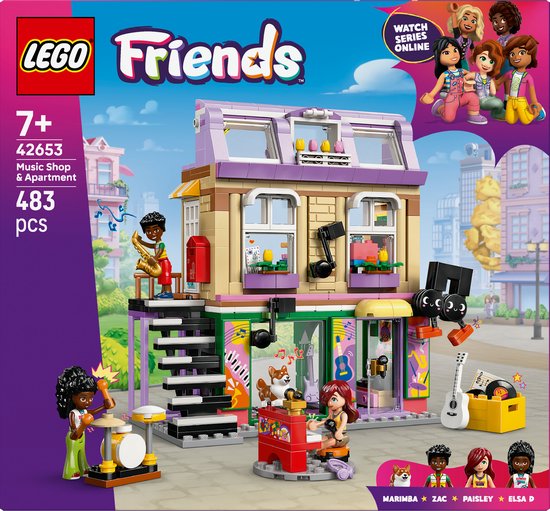 LEGO Friends Kit de construction de magasin de musique et d'appartement pour Enfants - 42653