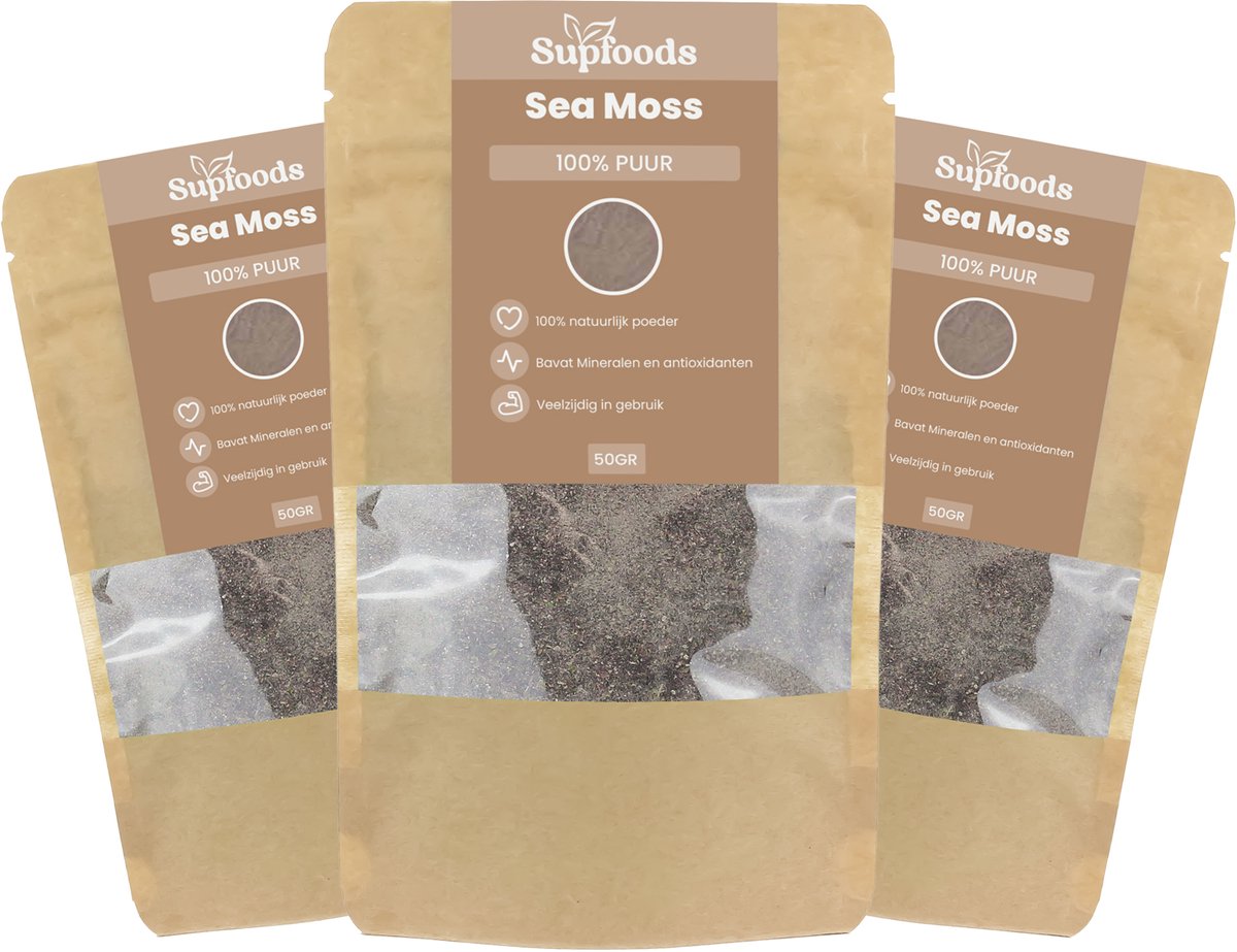 Goedkoopste Sea Moss Poeder 100 Puur - 200gram - Van Nature Rijk aan Mineralen - Geschikt voor Sea Moss Gel en Recepten - Irish Moss of Zeewier Poeder - Seamoss