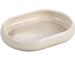 Bricard Bondy – Ovalen Klein Schaaltje – Set van 6 – 13,9×10,1×2,6 cm – Taupe – Porselein