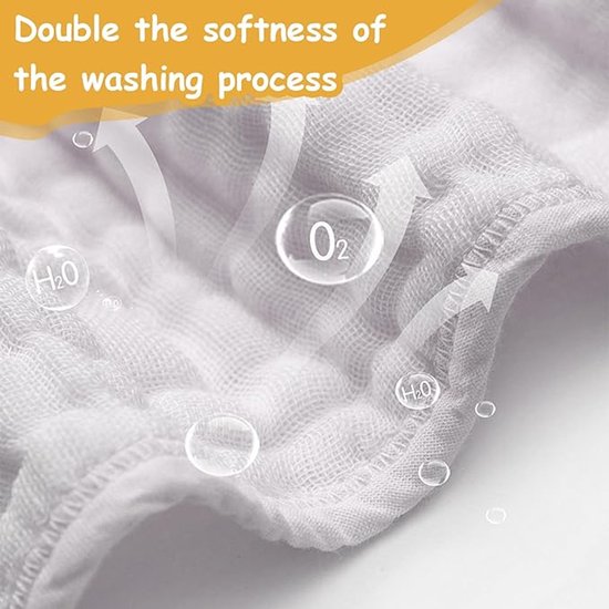 Slabbetjes - 7 Stuks - Badstof - Spuugdoekjes - Halsdoek Baby - Kwijl Slabbetjes - Met Verstelbare Drukknop - Kwijldoekjes - Absorberend / Zacht / Makkelijk Wasbaar - Voor Voeden / Kwijlen / Bescherming Van Kleding - Katoenen van Merkloos — afbeelding 2