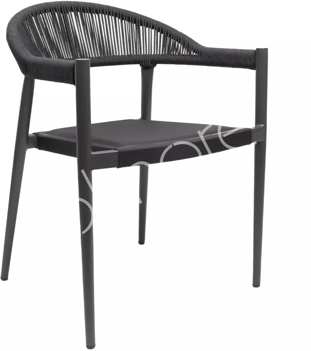 Colmore by Diga Living in Luxury Outdoor dining chair black ALU/TEXTILENE 58x56x78