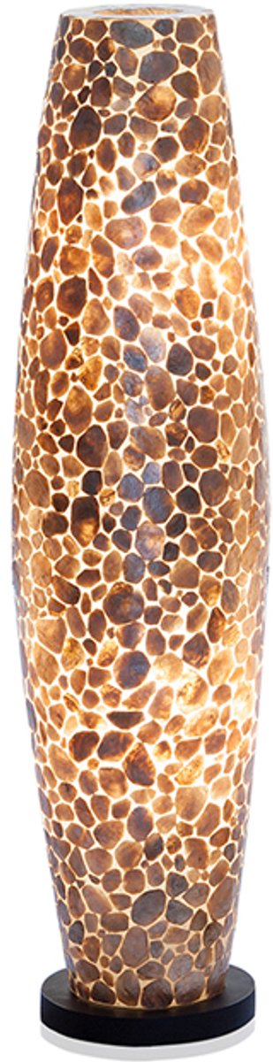VillaFlor staande lamp tafellamp Handmade Design woonkamer slaapkamer Cone turtle gold capiz 100 cm