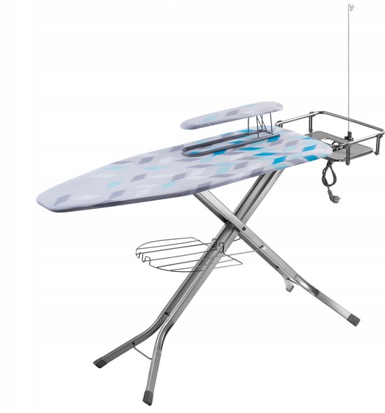 KADAX Strijkplank met uittrekbaar vak, 120 x 42 cm, strijkplank, stoomstrijkplank met verstelbare hoogte, strijkplank met antislipvoetjes (groen KADAX Strijkplank met uittrekbaar vak, 120 x 42 cm, strijkplank, stoomstrijkplank met verstelbare hoogte, strijkplank met antislipvoetjes (groen