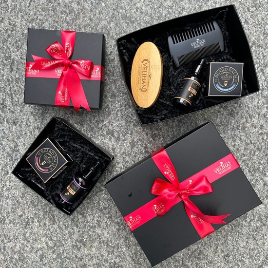 Velihan Beardcare - Baardverzorging Duo Pack Baardbalsem Eau De Cologne 30g & Baardborstel - Cadeau voor mannen - Vaderdag Cadeau - Cadeau voor hem - Cadeau voor Kerst - Valentijdsdag mannen - Giftset mannen - Cadeauset verjaardag