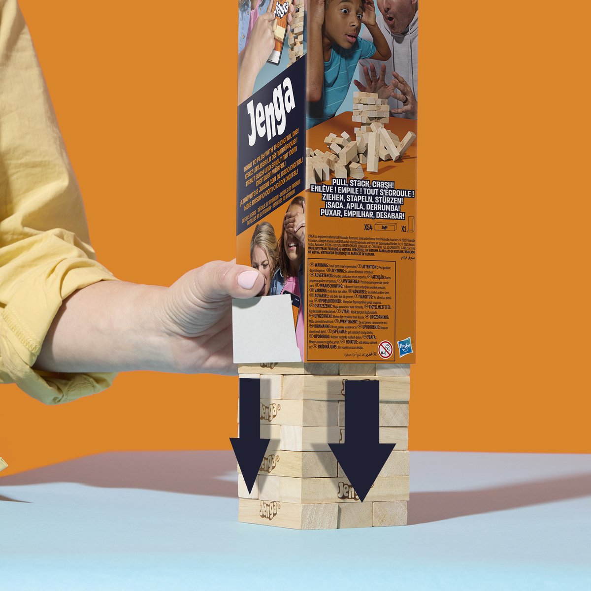 Jenga Vernieuwde Editie met digitale dobbelsteen Gezelschapsspel Officiële +6. — afbeelding 4