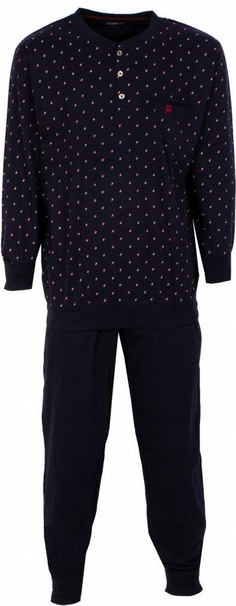 Paul Hopkins Heren Pyjama - Katoen - met Knopen - Blauw - Maat S