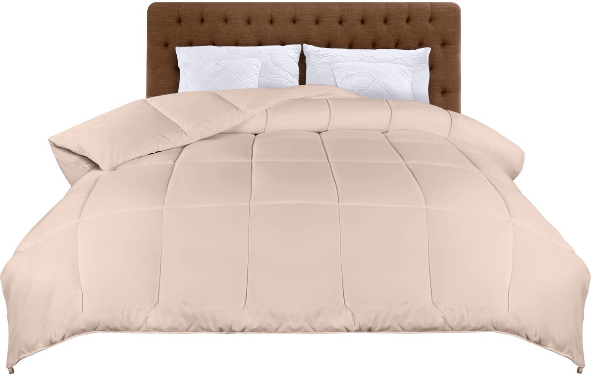 Ibenzoa All-Season Lichtgewicht Dekbed met Elegante Stiknaden en Comfortabele Vulling voor Elke Slaapkamer beige