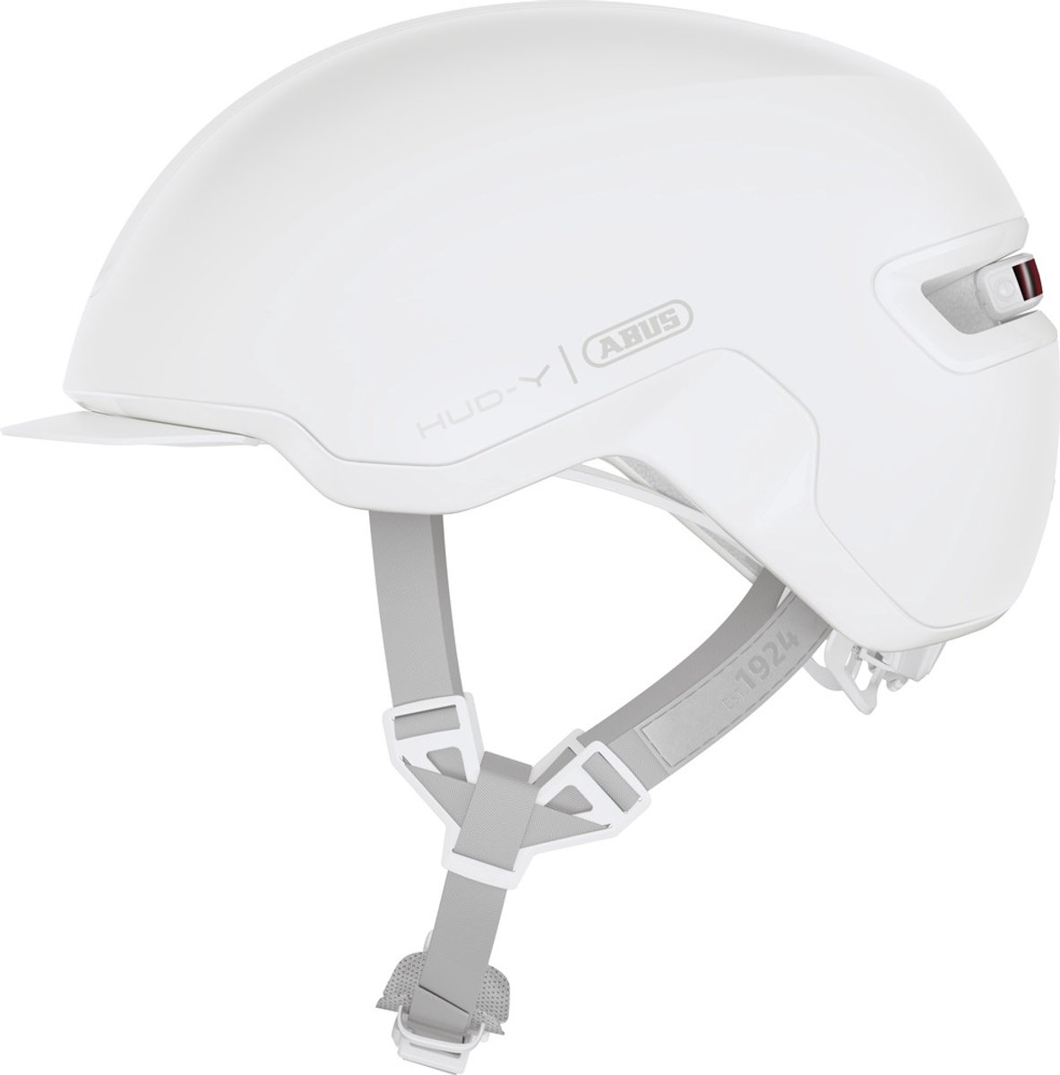 Fietshelm ABUS HUD-Y pure white S - 51-55 cm - wit - Geschikt voor gebruik op elektrische fietsen - stadsfietsen - 280 g
