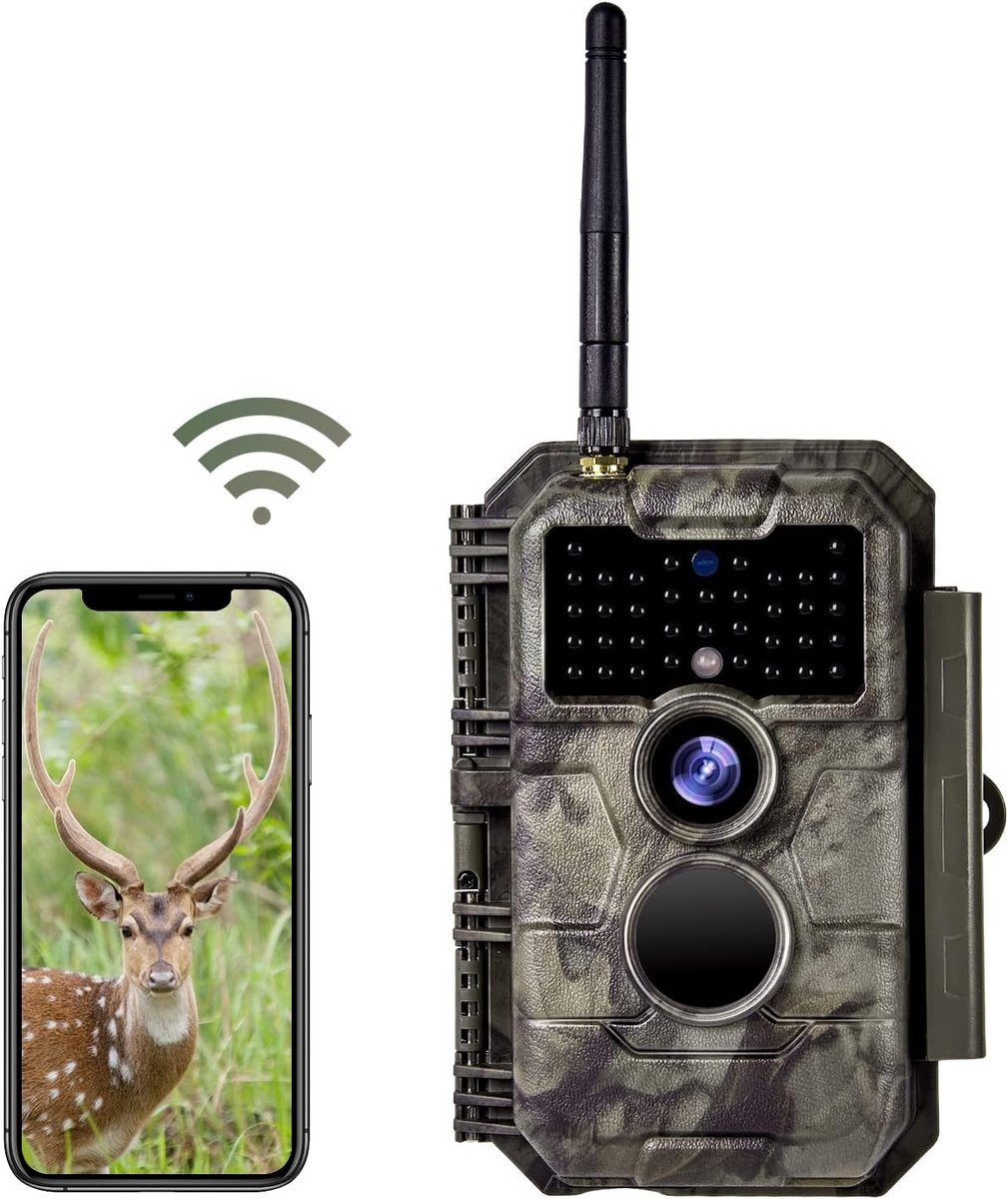 Wildcamera - Bewegingssensor camera - Nachtzicht - Dieren spotten - Boscamera - Buiten camera - Wildlife observeren - Beveiligingscamera natuur - Jachtcamera - Onopvallende camera - Buitenobservatie - Natuurfotografie - Dierensporen vastleggen - Time