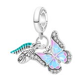 Romystones | Charm Papillon en Argent | Bijou | Donnez-vous du temps | Argent sterling 925 | Perles de Noël - Cadeau Sinterklaas | Convient à votre bracelet Pandora