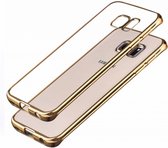 Samaung Galaxy S7 TPU Soft Crystal Clear rug en galvaniseren Plating TPU bumper Goud
