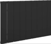Design radiator horizontaal aluminium mat zwart 60x47cm 555 watt - Rosano