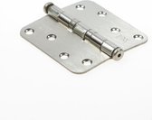 Dulimex Kogellagerscharnier H367-89893103 RVS ronde hoeken 89 x 89 x 2.4mm 6730.133.8989