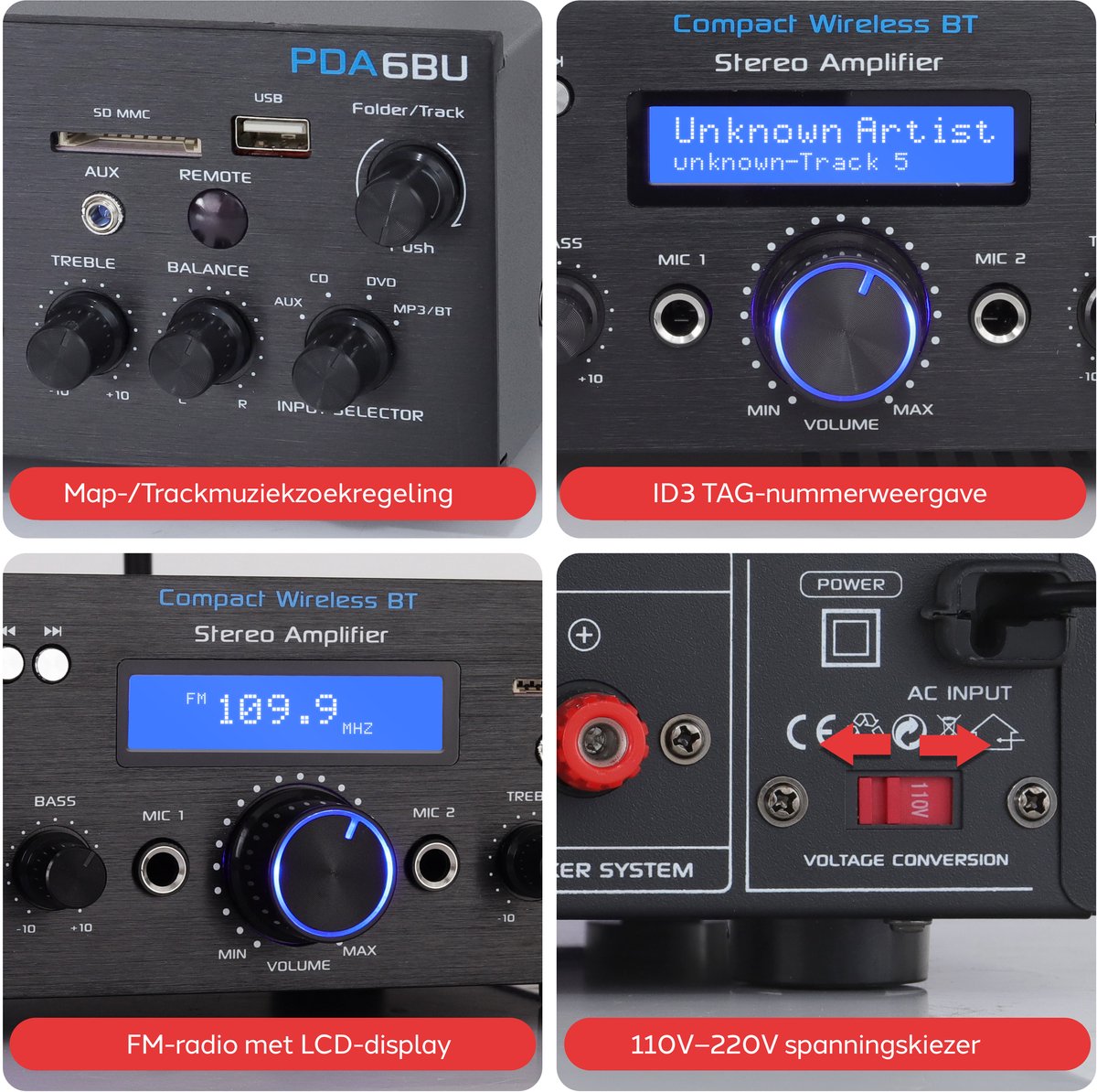 Pyle Bluetooth Audioversterker - 200 Watt Piekvermogen - Nu 10% korting Pyle Bluetooth Audioversterker - 200 Watt Piekvermogen - Nu 10% korting