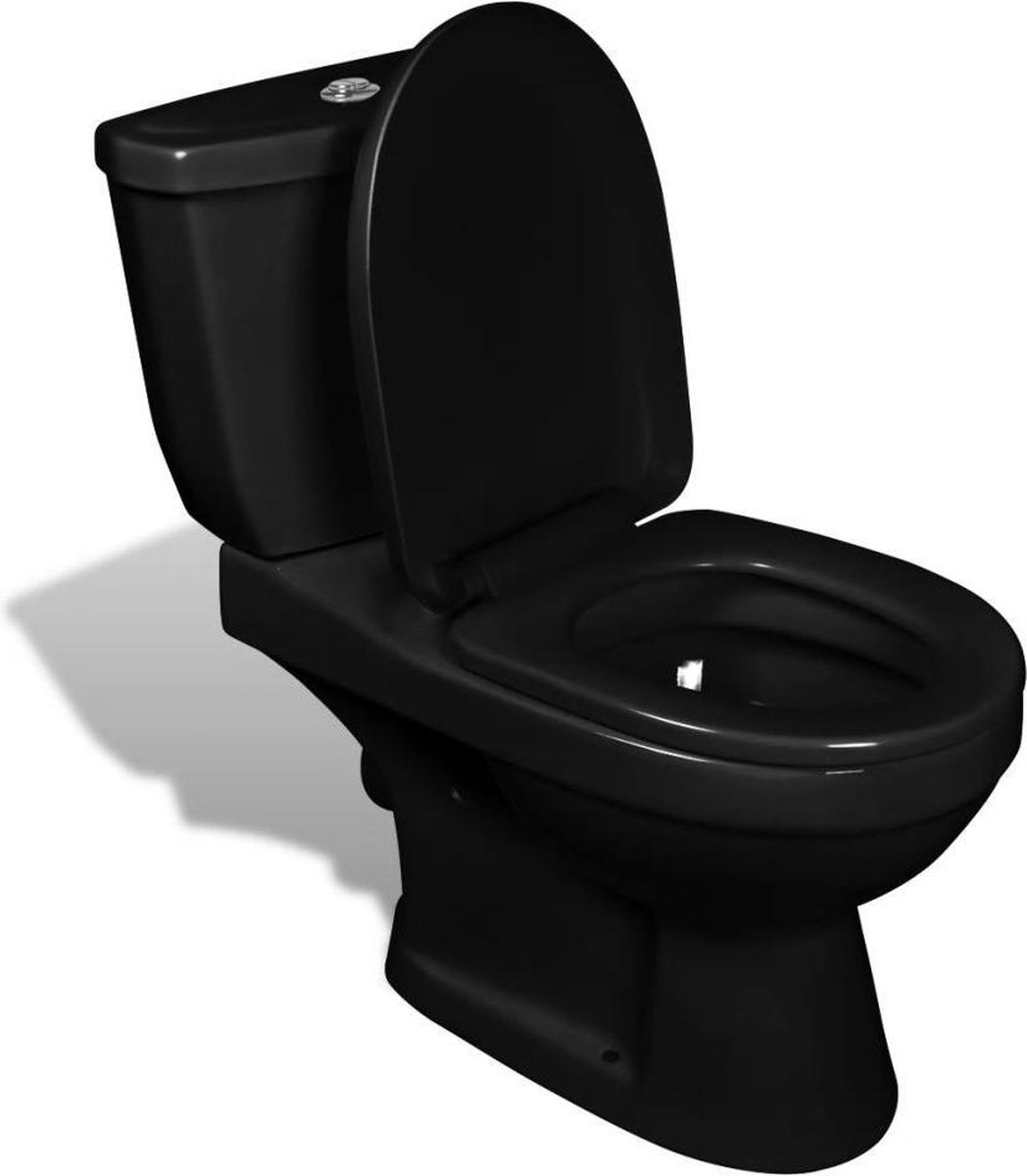 bol.com | Toilet met stortbak (zwart)