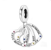 Bedel - Love, Laugh, Live - Sterling Zilver - Hartjes - RomyStones - Kerst Cadeau