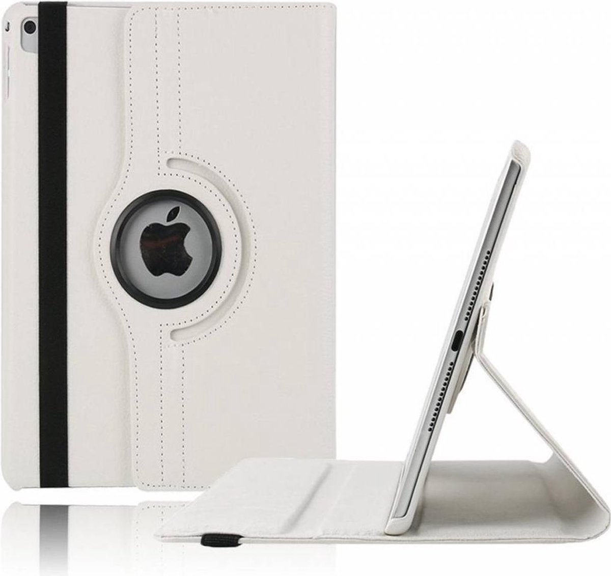 Ntech Apple iPad 9.7 (2018) Hoes Case Cover 360° draaibaar Multi stand Wit