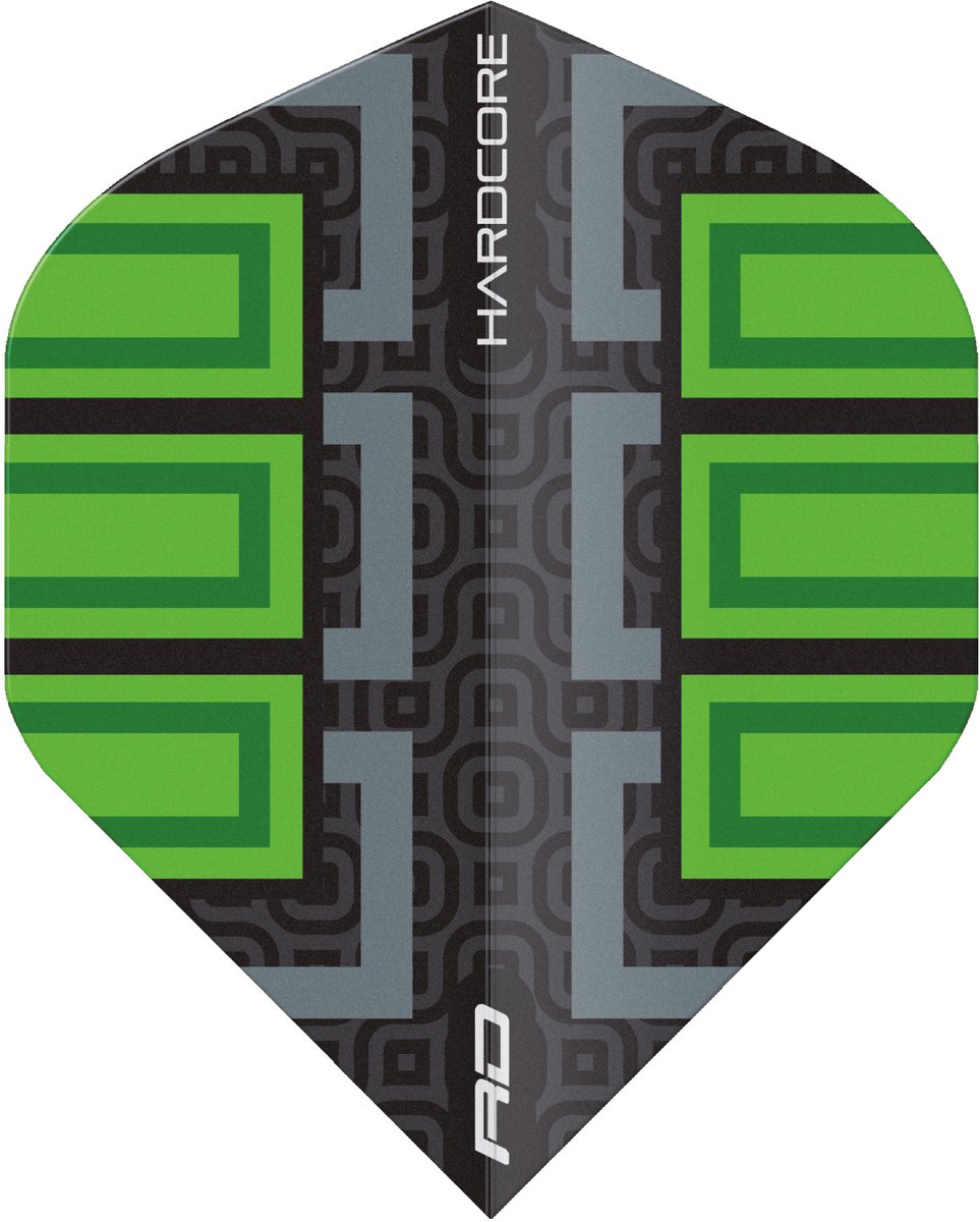 Red Dragon Hardcore Radical Black & Green Blocks - Dart Flights