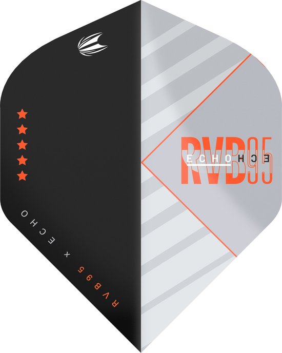 Target Raymond van Barneveld Echo Dartflights - Grijs van Target — afbeelding 2