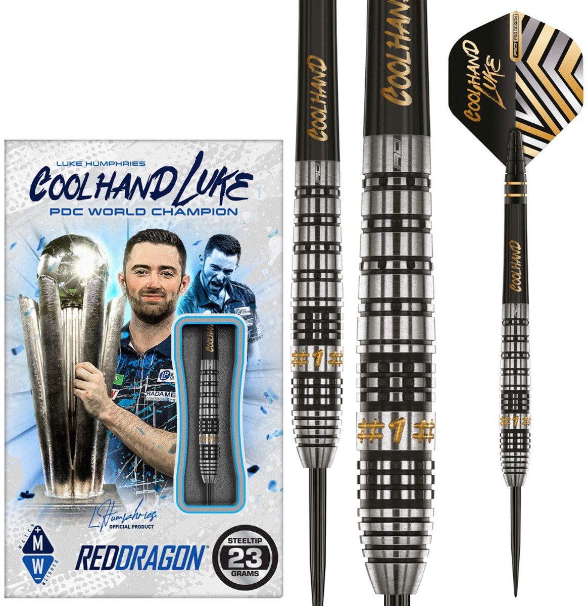 Red Dragon Luke Humphries Prestige 90% - Dartpijlen 23 Gram
