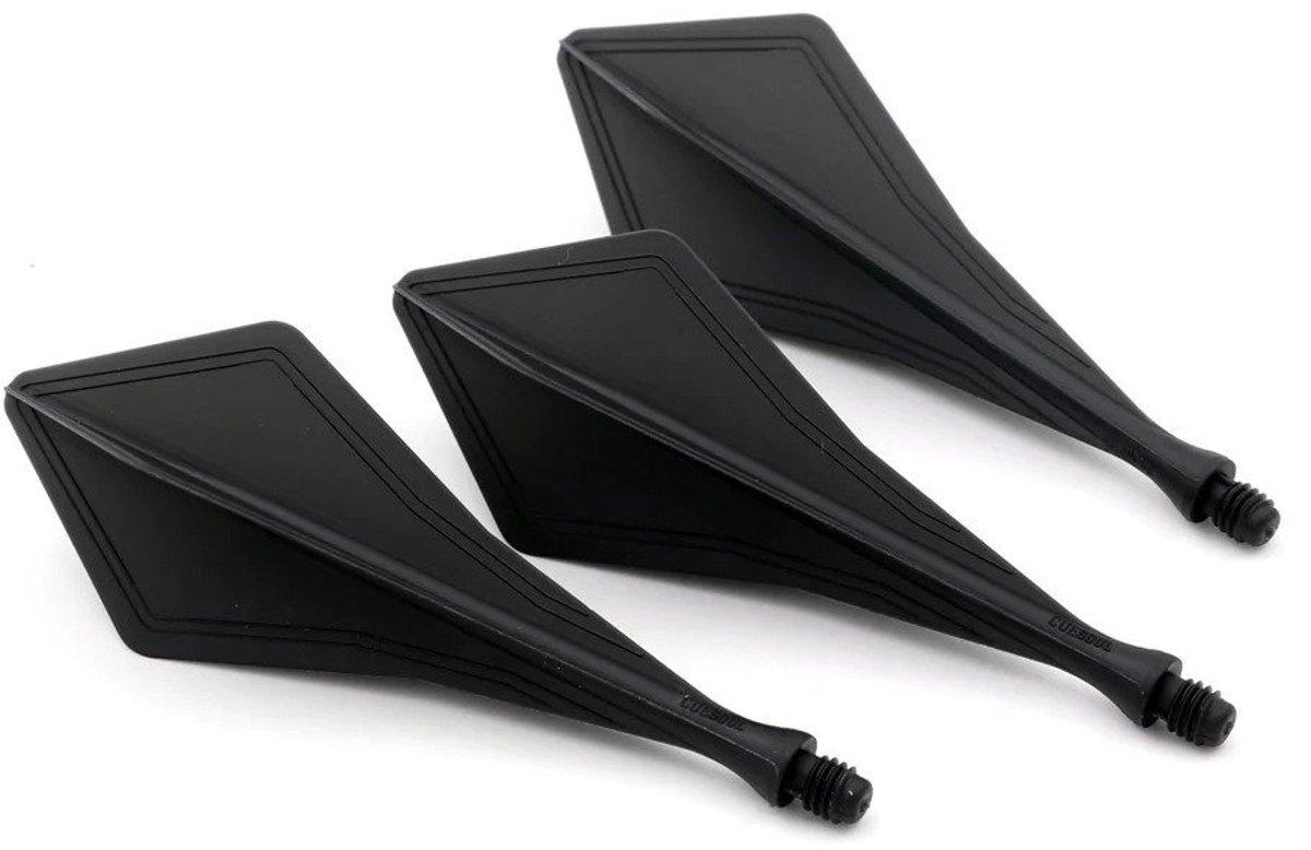 Cuesoul - TRAJ AK8 Integrated Dart Flights - Diamond Shape - Black