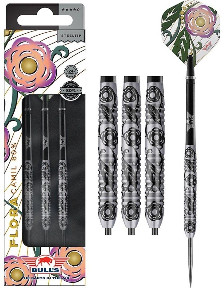 Bull's Flora Camil 80% - Dartpijlen 24 Gram