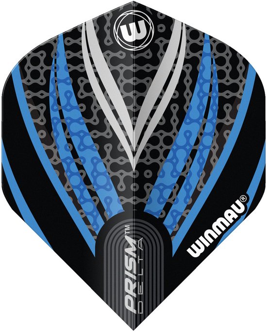 Winmau Prism Delta Black White Blue - Dart Flights van Winmau — afbeelding 3