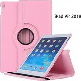 Ntech Hoes geschikt voor Apple iPad iPad Air (2019) 10.5 Draaibare Hoes - Licht Roze