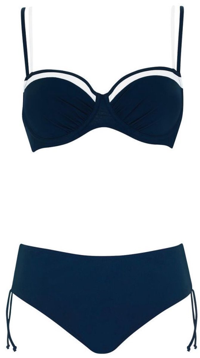 Sunflair damesbikini – voorgevormd – marineblauw – verstelbare slip - Maat 40 B