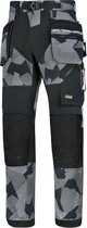 Snickers FlexiWork werkbroek - met holsterzak - grijs camo - maat XL taille 54 W38
