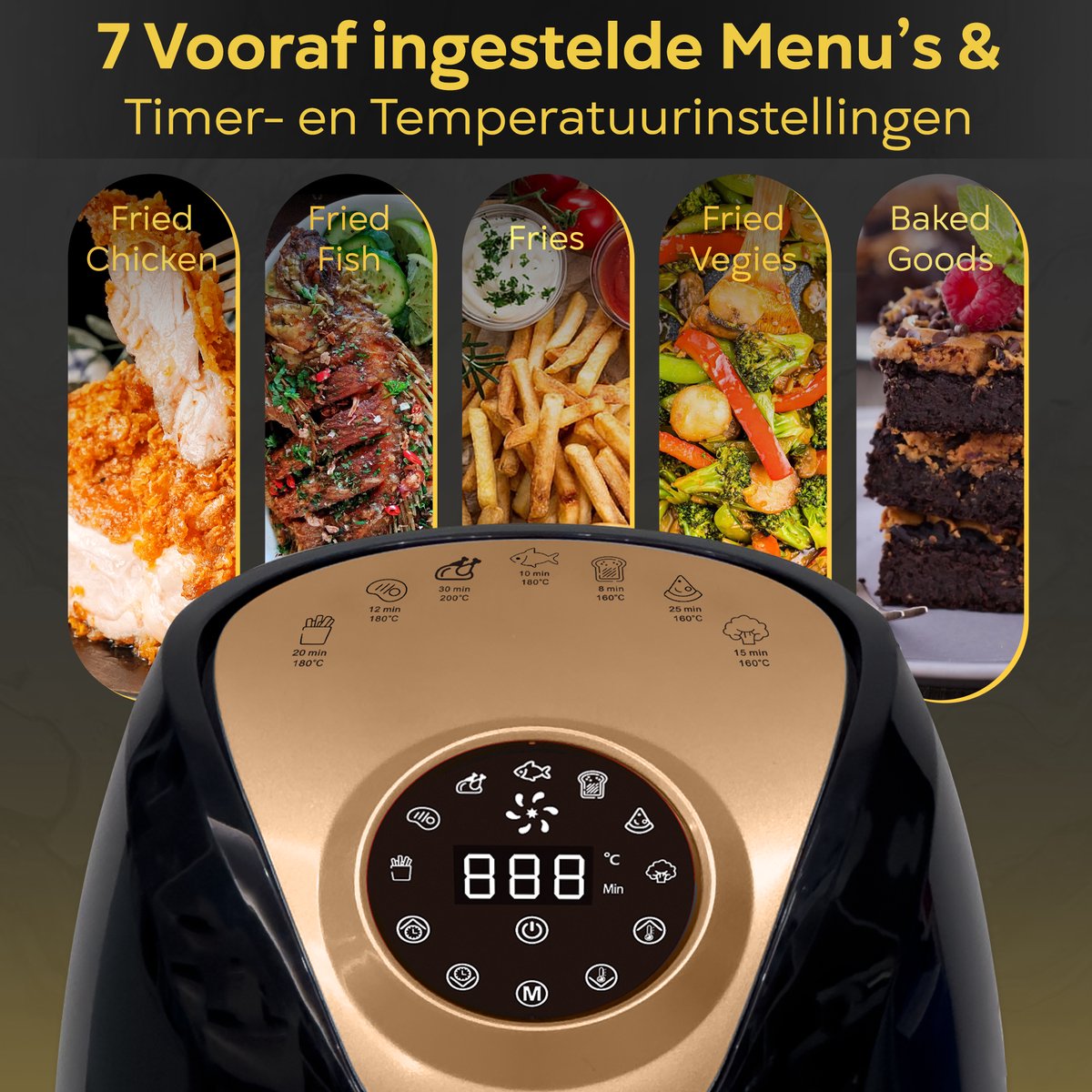 AG5200 Airfryer - Zwart - Compact - tot 4 Personen - 4 Liter - Anti-aanbak - Uitneembare Bak - Vaatwasserbestendig - Met Receptenboek - Stil- Snelkooktechnologie - — afbeelding 5