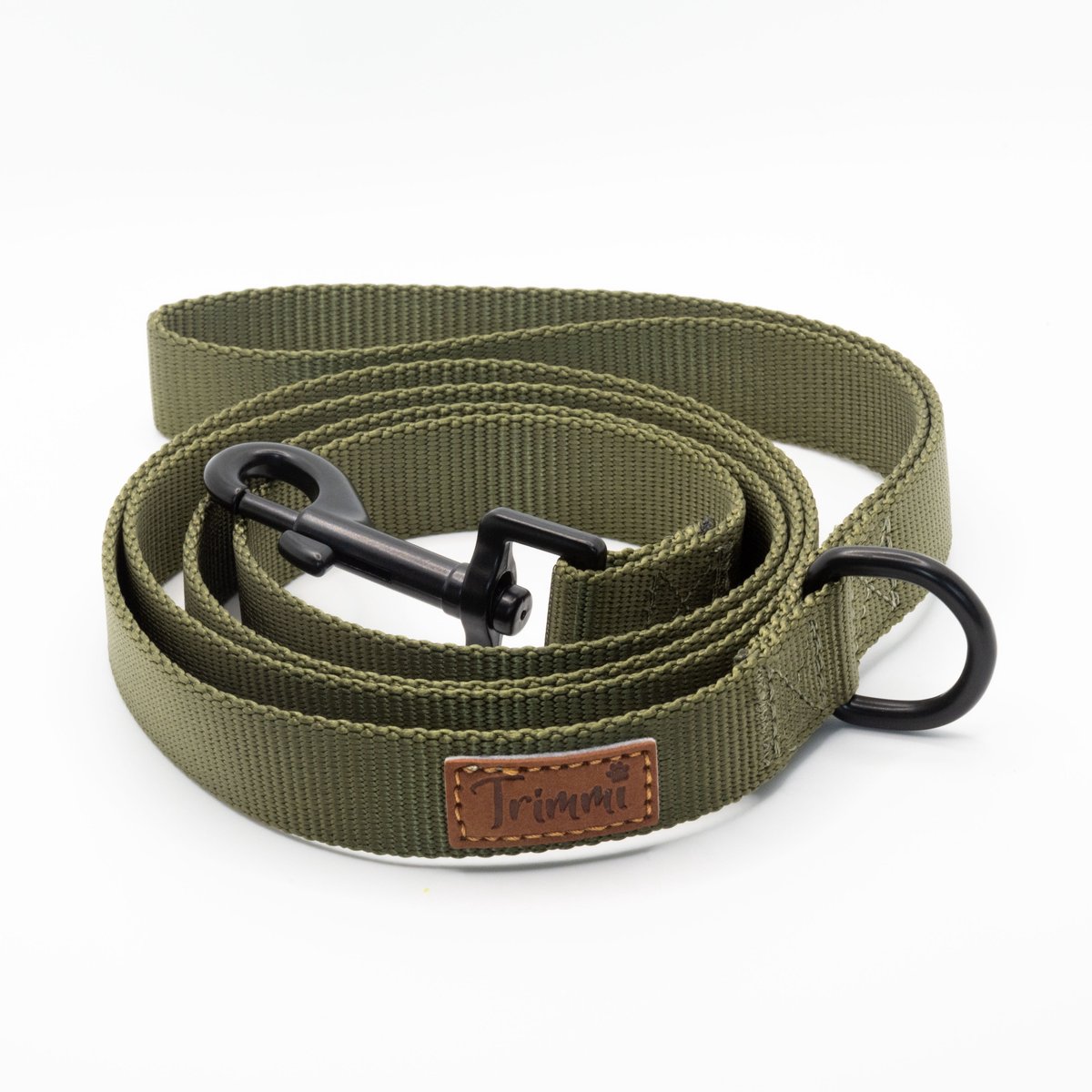 Nylon riem groen - 200 cm x 2,5 cm - honden riem - gepersonaliseerd - hondenriemen - halsband - hond - hondenhalsband met naam - halsbanden, riemen & tuigen - Trimmi