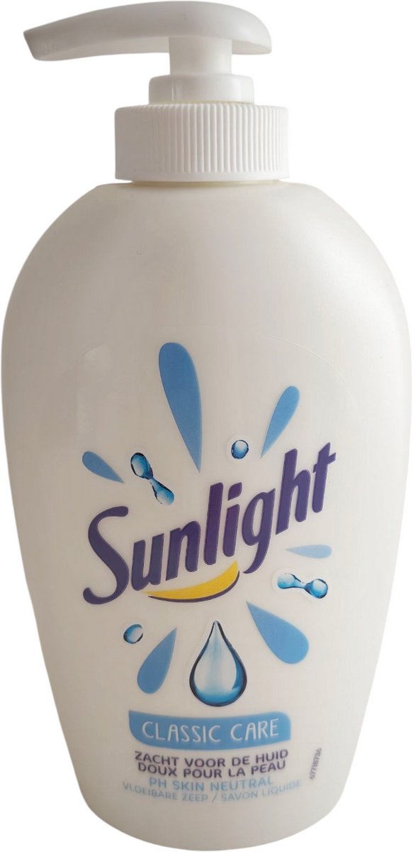 Goedkoopste Sunlight zeep | Classic Care | vloeibare zeep | 250ml | Dispencer | pH neutraal | Alle huidtypes |