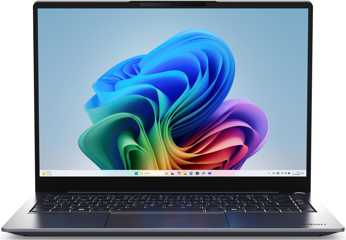 MEDION SPRCHRGD 14 S2 MD62723 Intel Core Ultra 9 288V Laptop 35,6 cm (14") WQXGA+ 32 GB LPDDR5x-SDRAM 2 TB SSD Wi-Fi 7 (802.11be) Windows 11 Home US International Grijs