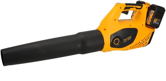 Souffleur à feuilles Tolsen sur batterie - 20V Li-ion - 800W - Vitesse de l'air 212 km/h - Incl. 2x batterie 4,0 Ah et 1x chargeur rapide