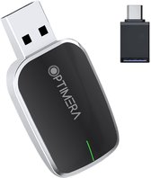 OPTIMERA® 2-in-1 Carplay Dongle - Draadloos Carplay - Android Auto & Apple Carplay - Wireless Carplay - Incl. USB-C Adapter