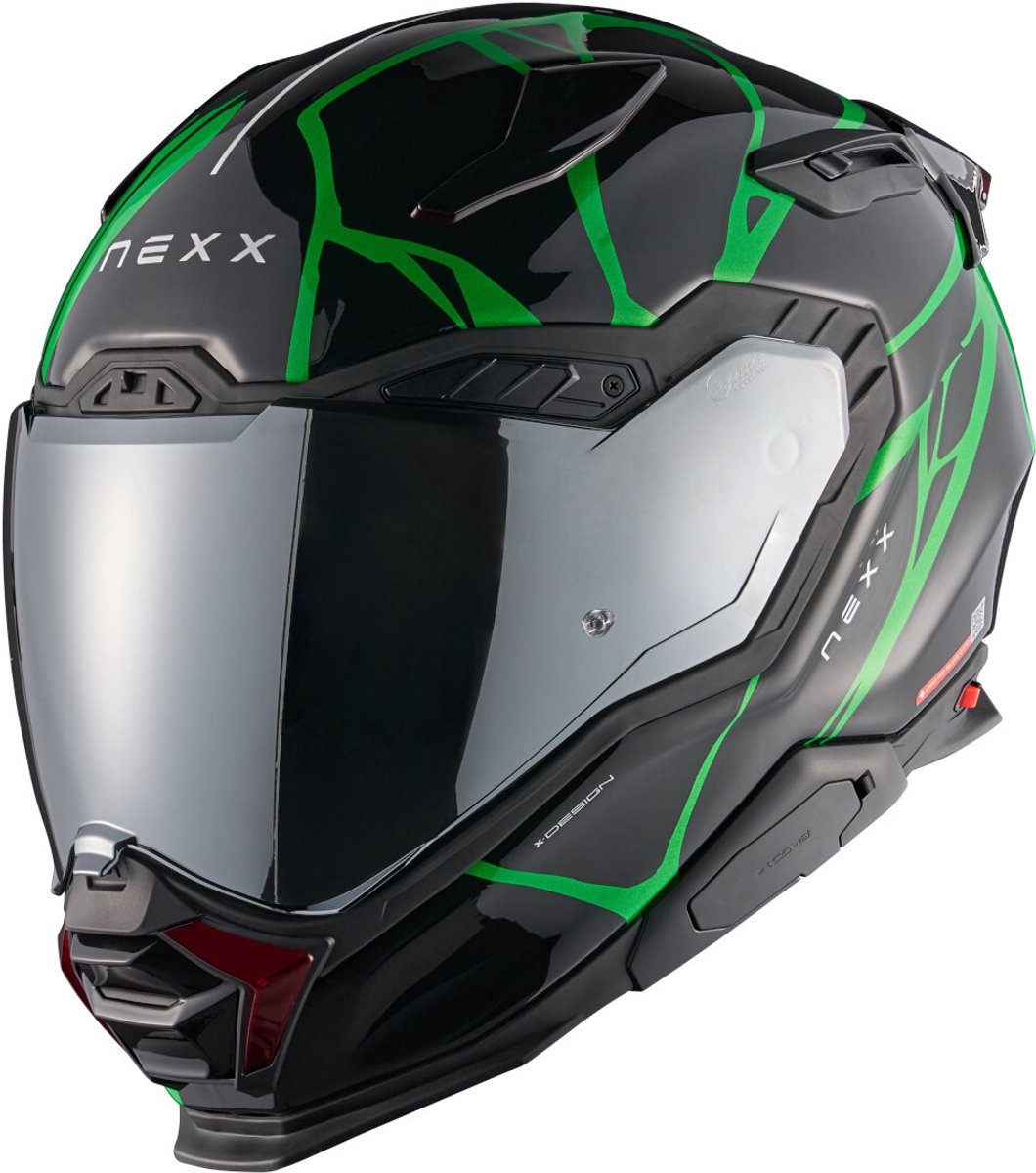 Nexx X.WST 3 B-Side Zwart Groen Integraalhelm - Maat L - Helm