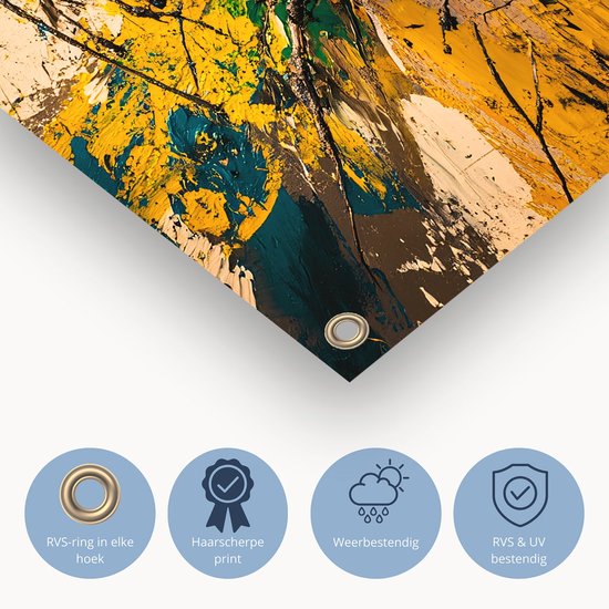 Oeufs colorés dans un nid - Affiches Nest - Affiche d'oeufs d'extérieur - Expressionnisme abstrait - Affiche Décoration de jardin - Décoration de jardin - affiche jardin 100x150 cm